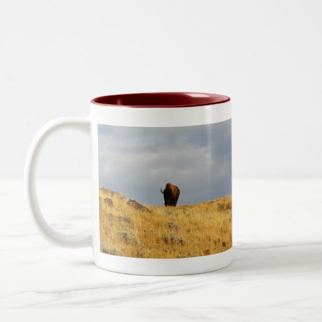 Caneca De Café Em Dois Tons Caneca-Búfalo 2 de Wyoming (Esquerda)