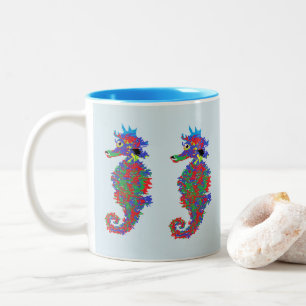 Caneca De Café Em Dois Tons Caneca/Cavalo-marinho