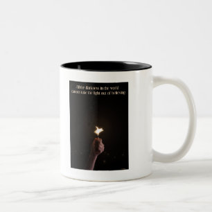 Caneca De Café Em Dois Tons caneca-chamas-porca voadora inspiradora