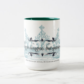 Caneca De Café Em Dois Tons Caneca com Citação "Rainhas não Rogam" em Verde