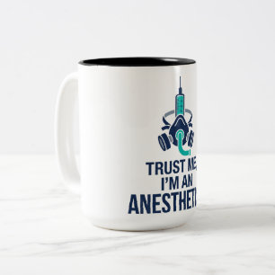 Caneca De Café Em Dois Tons Caneca CRNA Confie em Mim Sou um Anestesiologista