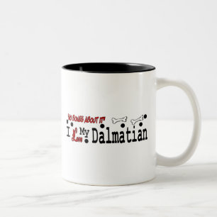 Caneca De Café Em Dois Tons (Caneca Dalmatian do amor de I)