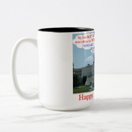 Caneca De Café Em Dois Tons caneca de 2 tons de 15 oz. Feliz 4º rato/unclesam
