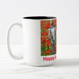 Caneca De Café Em Dois Tons caneca de 2 tons de 15 oz. Feliz dia de os namorad