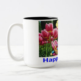 Caneca De Café Em Dois Tons caneca de 2 tons de 15 oz. Felz pascoa alpaca/coel