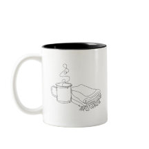Caneca de Acampamento em Arte Linear Desenho de Vi