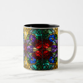 Caneca De Café Em Dois Tons Caneca de Arte em Vidro Colorido com Tons de Joia 