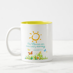Caneca De Café Em Dois Tons "Caneca de café da escritura dos compaixões novo