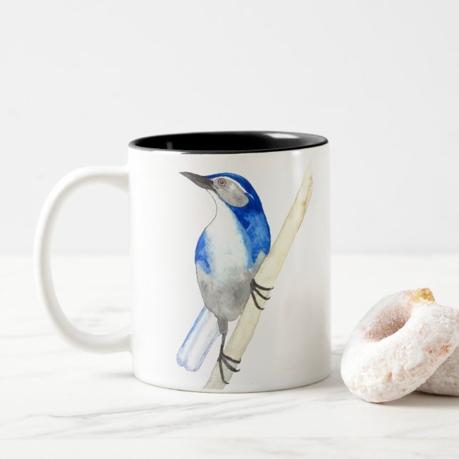 Caneca De Café Em Dois Tons Caneca de Café de Dois Toneladas, Califórnia Scrub (Com Donut)