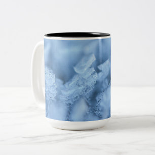 Caneca De Café Em Dois Tons "Caneca de Café em Cubo de Gelo Azul Céu: Esfrie e