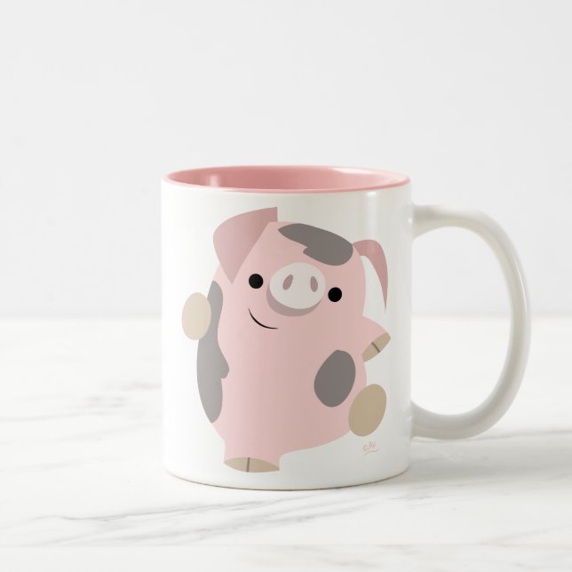 Caneca De Café Em Dois Tons Caneca-De-Cartoon (Direita)