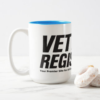 Caneca De Café Em Dois Tons Caneca de cerâmica de 15oz Vette Registry em duas