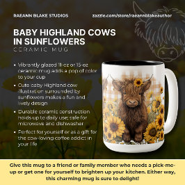 Caneca De Café Em Dois Tons Caneca de Cerâmica de Bezerras das Terras Altas em