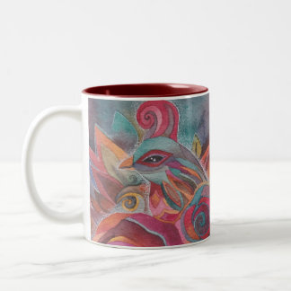 Caneca De Café Em Dois Tons Caneca de dois pássaros