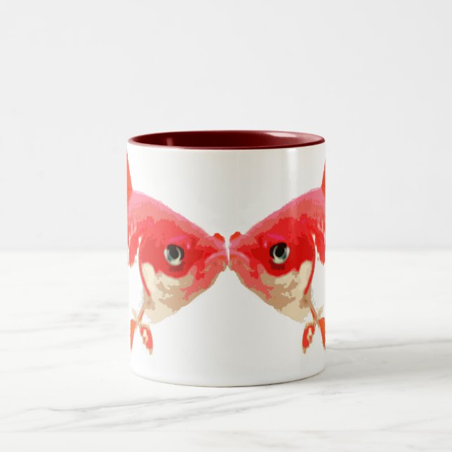 Caneca De Café Em Dois Tons Caneca de dois peixes dourados (Centro)