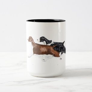 Caneca De Café Em Dois Tons Caneca de dois Spaniels de Springer inglês