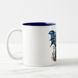 Caneca De Café Em Dois Tons Caneca de dois tons de Blue Baby Dragon