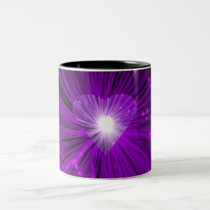 Caneca De Café Em Dois Tons Caneca de dois tons de Coração Roxo