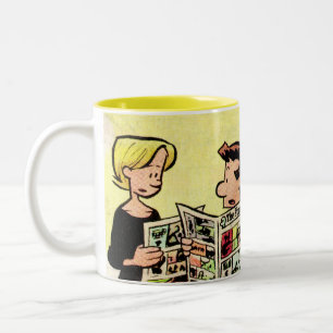 Caneca De Café Em Dois Tons "Caneca de domingo Funnies da norma"