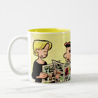 Caneca De Café Em Dois Tons "Caneca de domingo Funnies da norma"