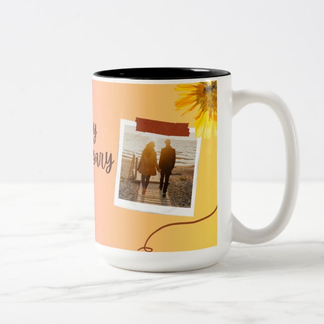 Caneca De Café Em Dois Tons “Caneca de Feliz Aniversário | Presente Romântico  (Direita)