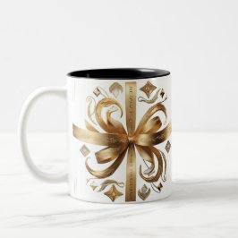 Caneca De Café Em Dois Tons Caneca de Luxo em Duas Cores com Design Regal Gold