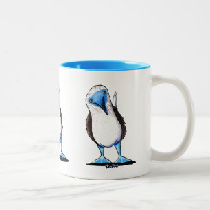 Caneca De Café Em Dois Tons Caneca-De-Pé-Azul