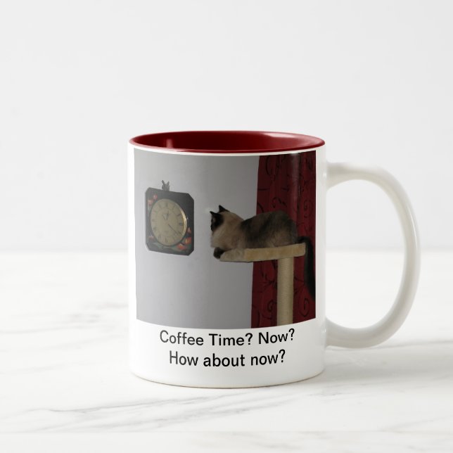 Caneca De Café Em Dois Tons Caneca do gato do café (Direita)