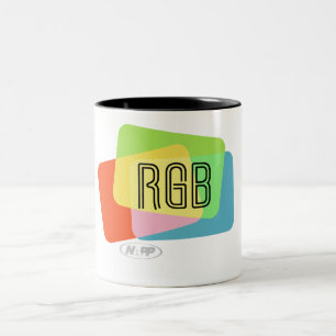 Caneca De Café Em Dois Tons Caneca do RGB dos povos amigáveis em NAPP