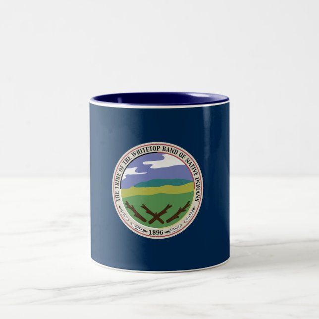 Caneca De Café Em Dois Tons Caneca do selo de Whitetop de dois tons (Centro)