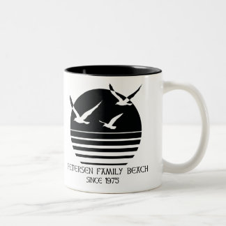 Caneca De Café Em Dois Tons Caneca do tom da praia dois da família de Petersen