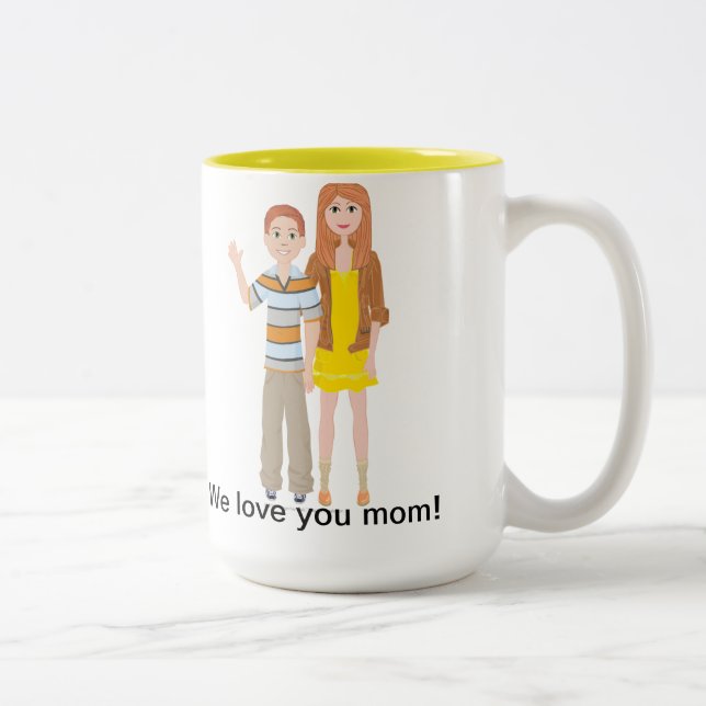 Caneca De Café Em Dois Tons Caneca do tom de DHG dois (15 onças) (Direita)