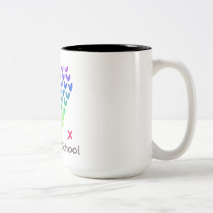 Caneca De Café Em Dois Tons Caneca do tom de NFIS dois (um coração) 444ml