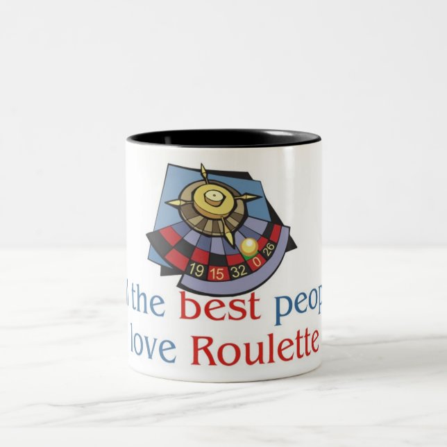 Caneca De Café Em Dois Tons Caneca do tom do amante dois da roleta (Centro)