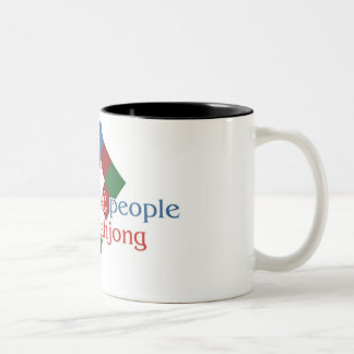 Caneca De Café Em Dois Tons Caneca do tom do amante dois de Mahjong