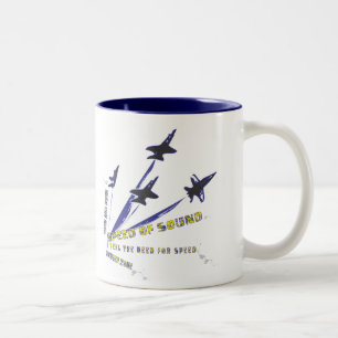 Caneca De Café Em Dois Tons Caneca do zangão F/A-18/de café anjos azuis