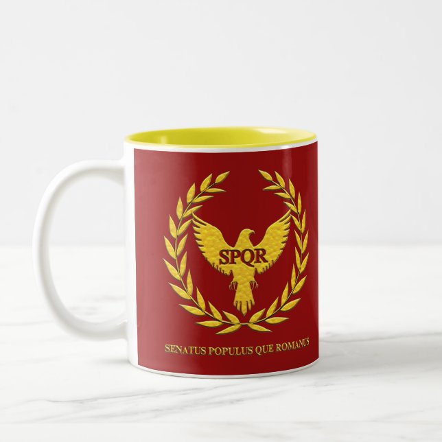 Caneca De Café Em Dois Tons Caneca Dois Tons (Two-Tone Mug) Águia Romana (Esquerda)