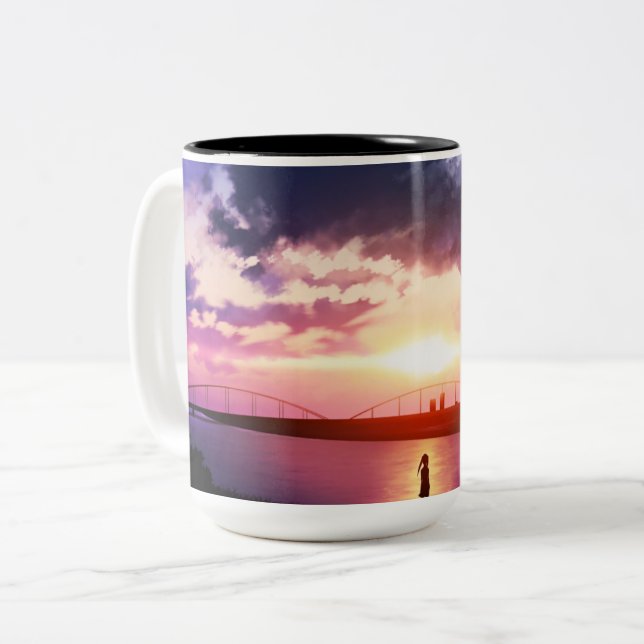 Caneca De Café Em Dois Tons Caneca em Dois Tons (Frente Esquerda)