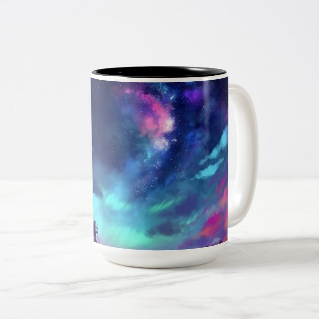 Caneca De Café Em Dois Tons Caneca em Dois Tons (Frente Esquerda)