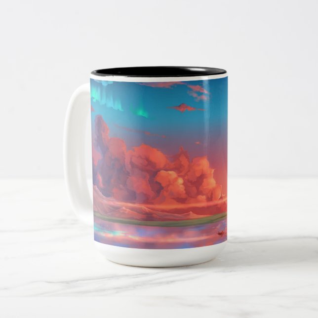 Caneca De Café Em Dois Tons Caneca em Dois Tons (Frente Esquerda)