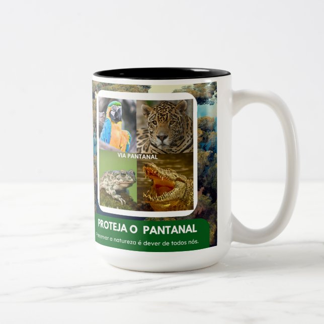 Caneca De Café Em Dois Tons Caneca em dois tons pantanal (Direita)