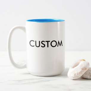 Caneca De Café Em Dois Tons Caneca em Tom Duplo Personalizável - Grande, AZUL