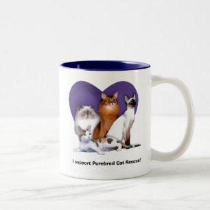 Caneca De Café Em Dois Tons Caneca: Eu apoio o salvamento do gato do