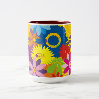 Caneca De Café Em Dois Tons Caneca florido de dois tons