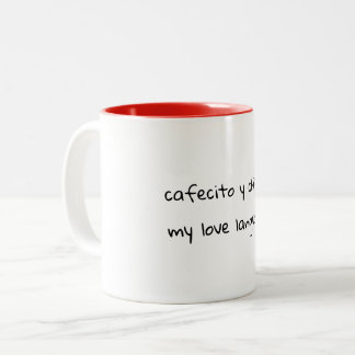 Caneca De Café Em Dois Tons Caneca Fofa com Verso em Espanhol