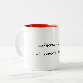 Caneca De Café Em Dois Tons Caneca Fofa com Verso em Espanhol