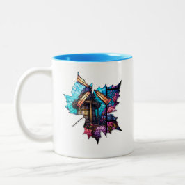Caneca De Café Em Dois Tons Caneca Folha Criativa para café ou chá