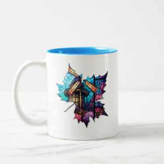 Caneca De Café Em Dois Tons Caneca Folha Criativa para café ou chá