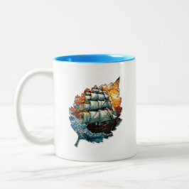 Caneca De Café Em Dois Tons Caneca Folha Criativa para café ou chá