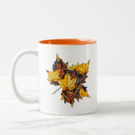 Caneca De Café Em Dois Tons Caneca Folha Criativa para café ou chá
